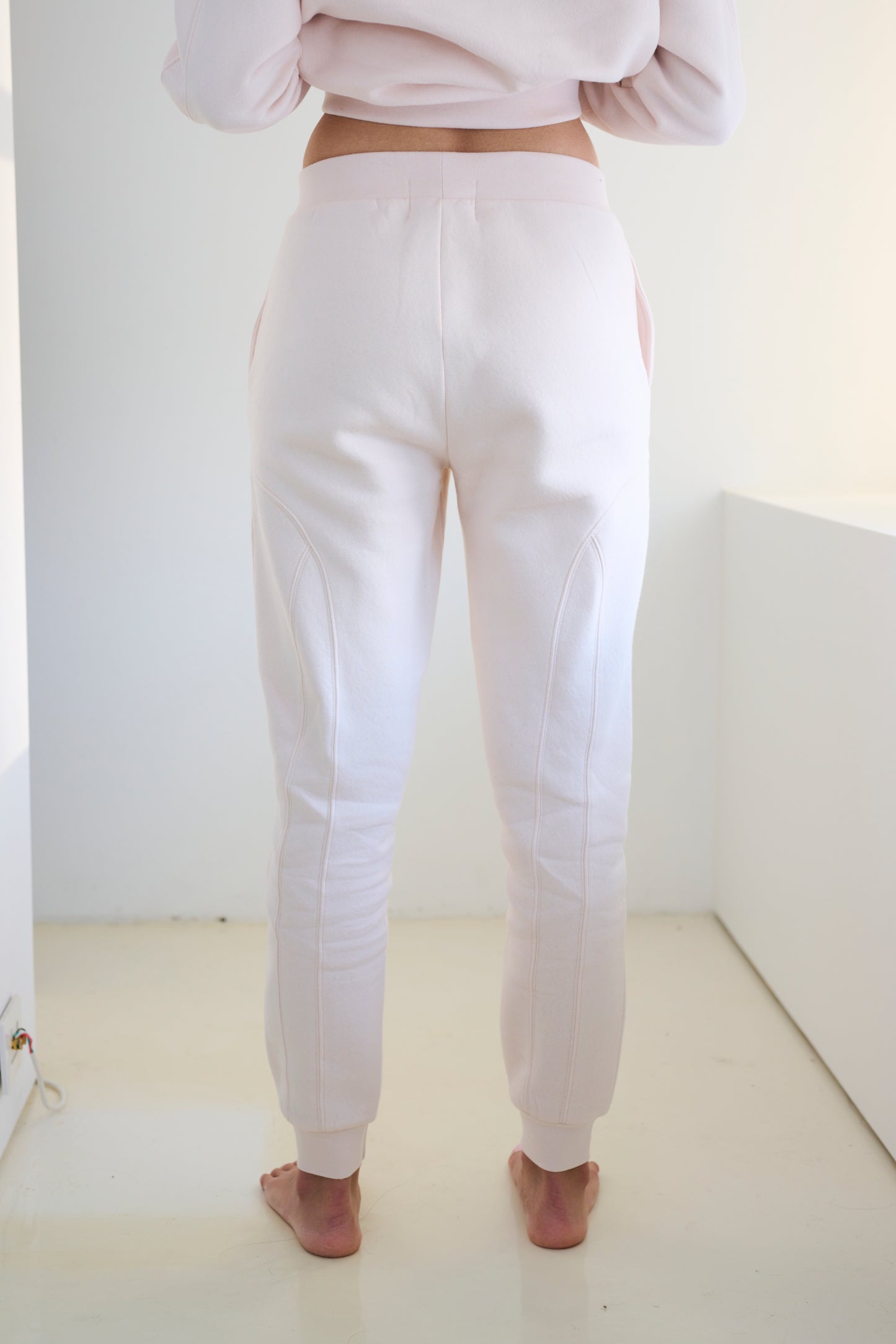 Panelled Jogger - Powder Pink