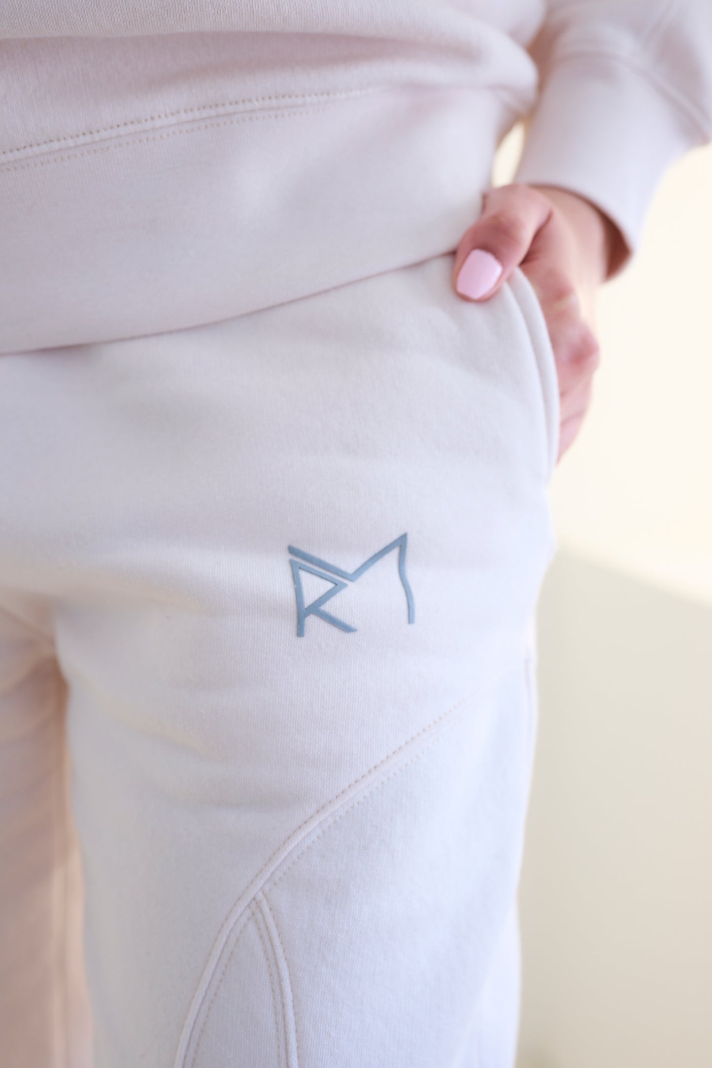 Panelled Jogger - Powder Pink