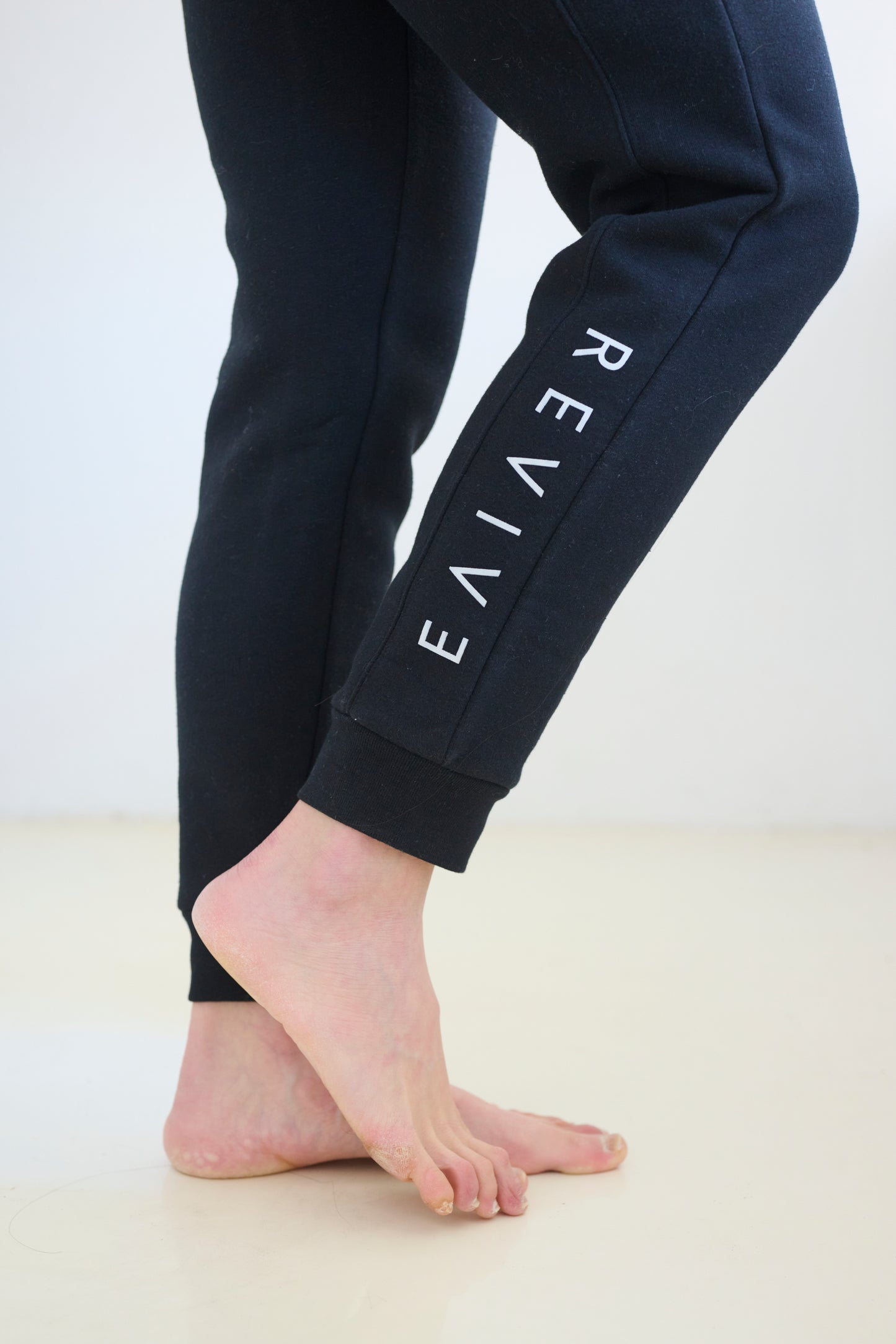 Two Piece Lounge Set. Cropped Zip Hoodie and Jogger - Black