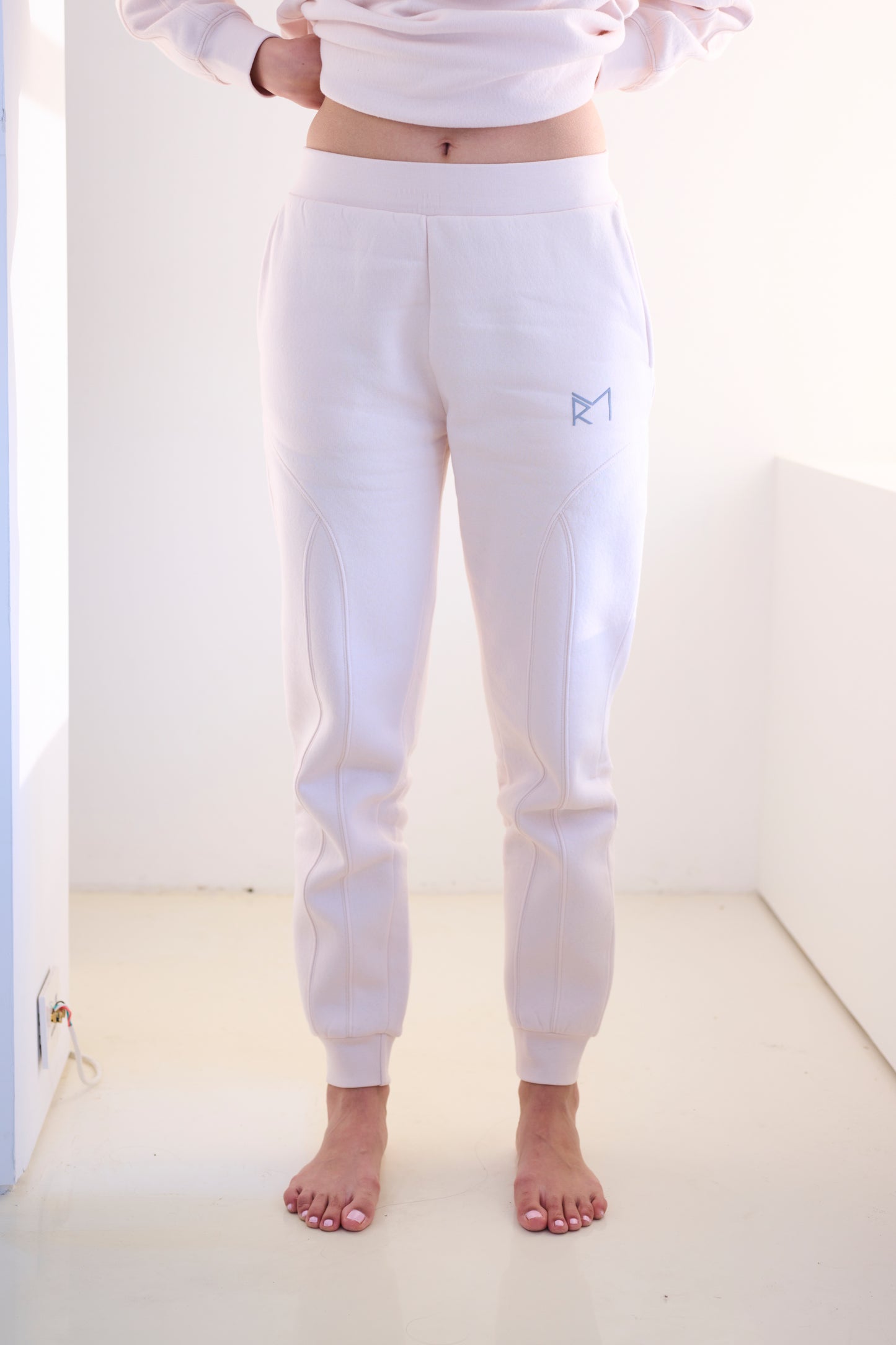 Panelled Jogger - Powder Pink