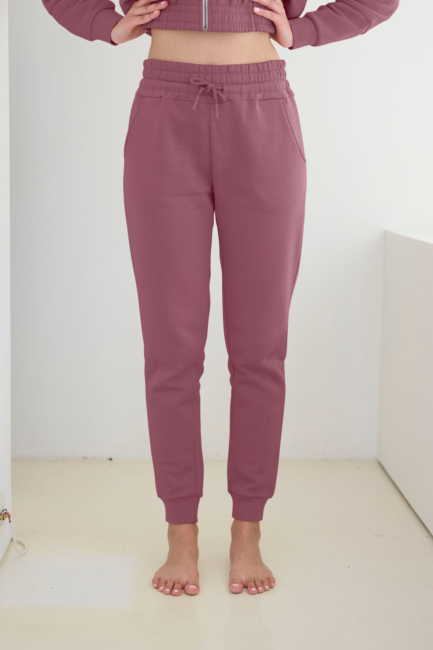 High-waisted Jogger - Mauve
